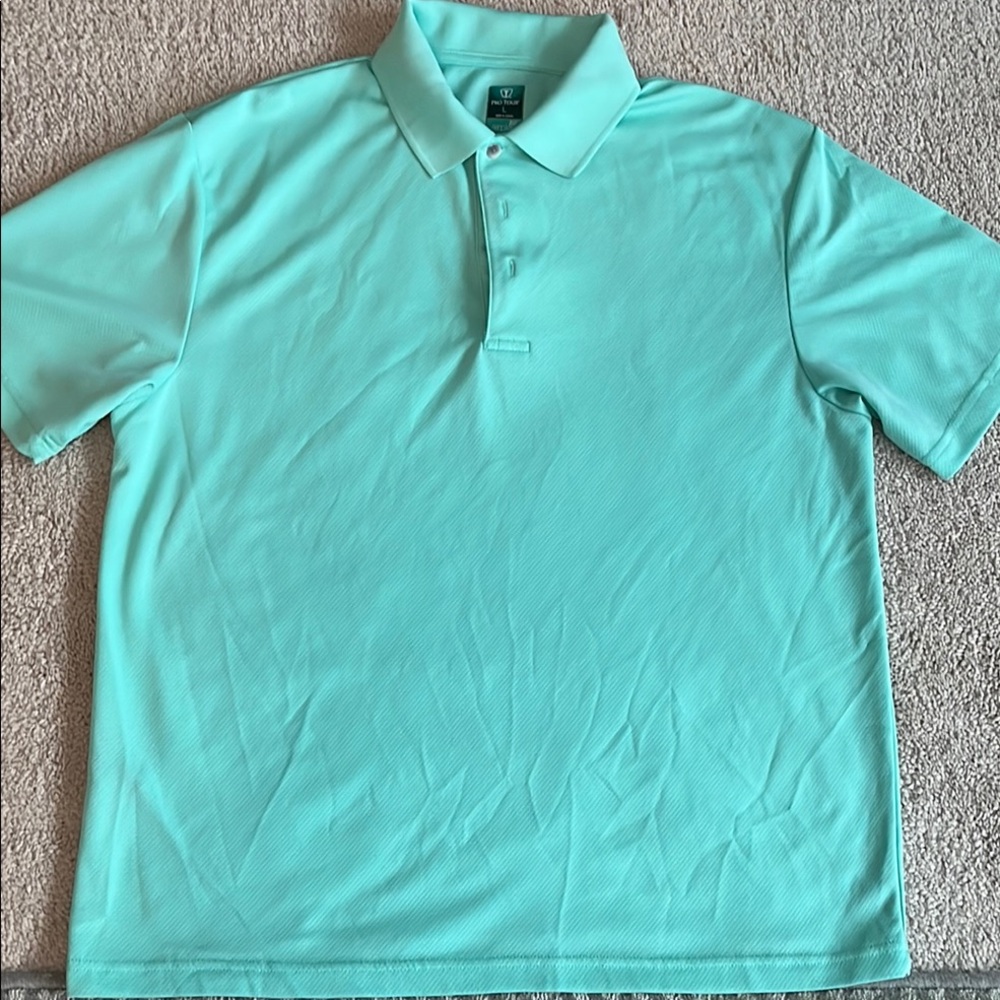 Pro Tour Men’s Mint Polo Golf Shirt Size Large